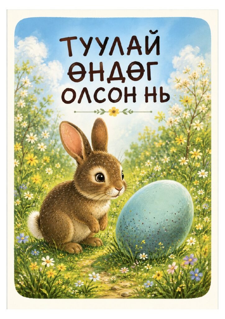 Туулай өндөг олсон нь — Зурагт ном + Чанга уншлагын арга зүй (Ахлах бүлэг)