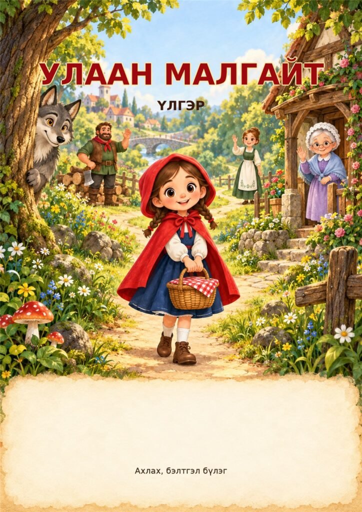 Улаан малгайт — зурагт номын нүүр