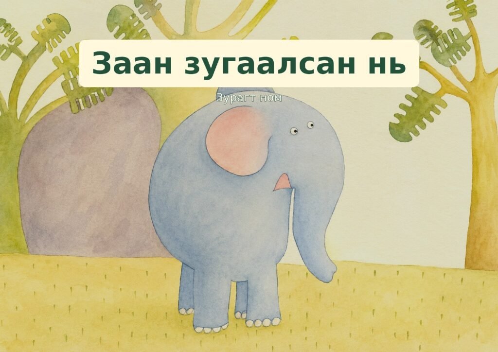 Заан зугаалсан нь — Зурагт ном + Чанга уншлагын арга зүй (Ахлах бүлэг)
